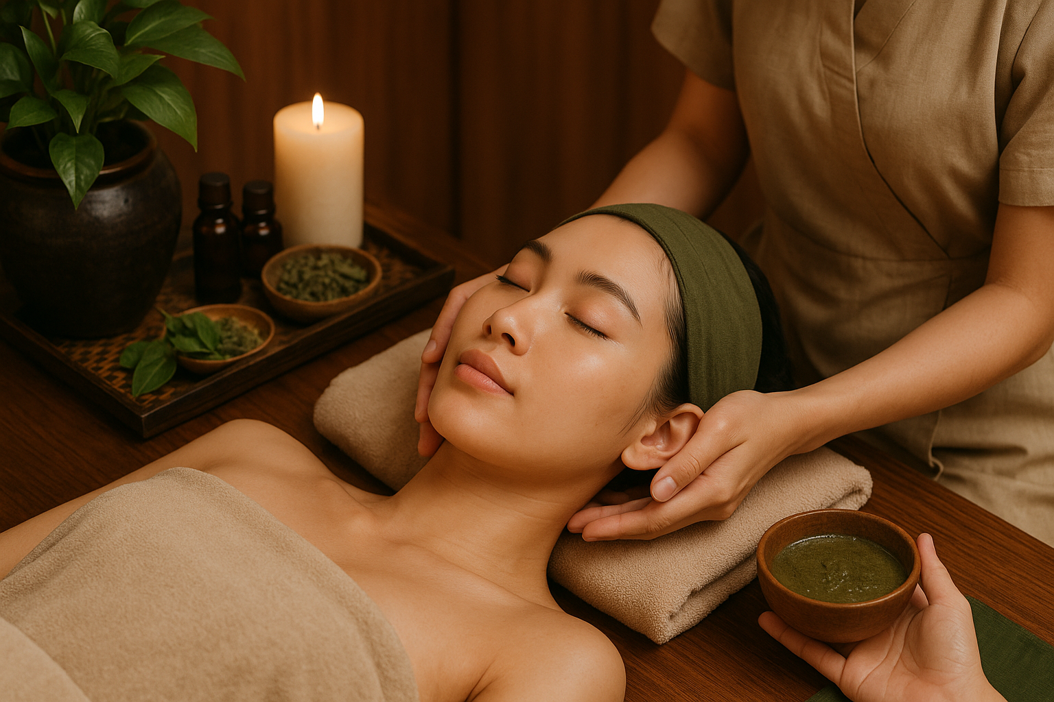 Chăm sóc da mặt dưỡng sinh bằng thảo dược tại Việt Tâm An